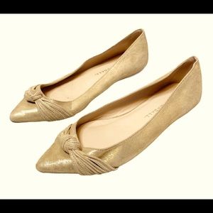 Loeffler Randall Willow Gold Shimmer Flats - Size7